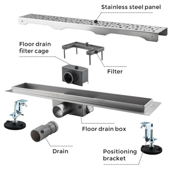 Душевой лоток Gappo G85007-2 50 см сатин