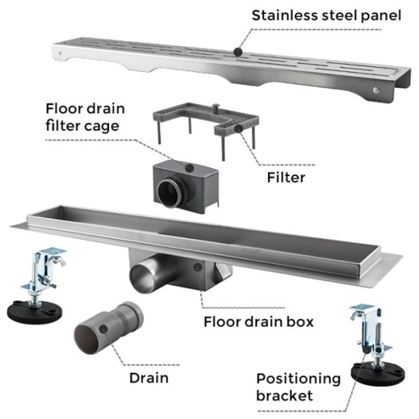 Душевой лоток Gappo G85007-3 50 см сатин
