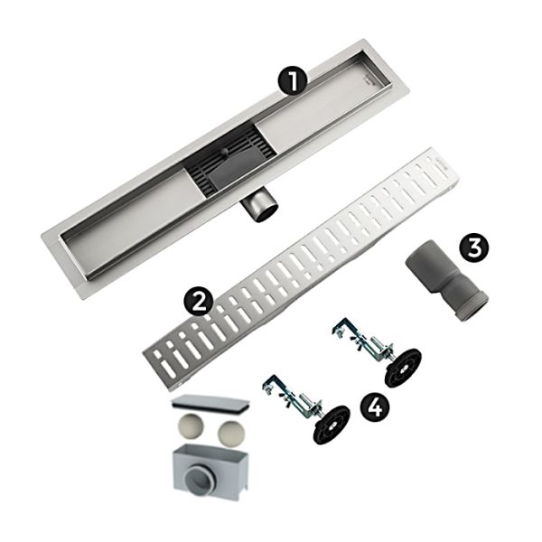 Душевой лоток Gappo G88007-3 80 см сатин