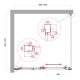 Душевой уголок BelBagno LUCE-A-1-100/100-C-Cr хром