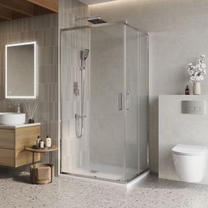 Душевой уголок BelBagno LUCE-AH-2-100/80-C-Cr хром