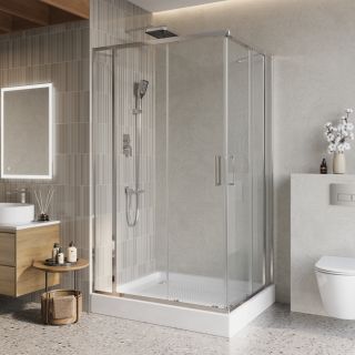 Душевой уголок BelBagno LUCE-AH-22-130/110-C-Cr хром Душевой уголок BelBagno LUCE-AH-22-130/110-C-Cr хром