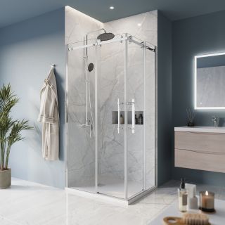 Душевой уголок BelBagno MARINO-AH-2-100/80-C-CR хром Душевой уголок BelBagno MARINO-AH-2-100/80-C-CR хром