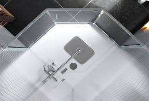 Душевой уголок Damixa Skyline 90х90 см DX35WG-405-090MT стекло прозрачное, профиль хром