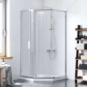 Душевой уголок Damixa Skyline 90х90 см DX35WG-405-090MT стекло прозрачное, профиль хром
