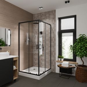 Душевой уголок Niagara Nova NG-6809-08 BLACK 100x100см