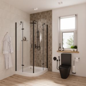 Душевой уголок Niagara Nova NG-6816-08 BLACK 100x100 см