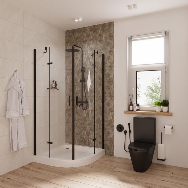 Душевой уголок Niagara Nova NG-6815-08 BLACK 90x90 см
