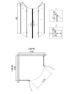 Душевой уголок Niagara Nova NG-6815-08 BLACK 90x90 см