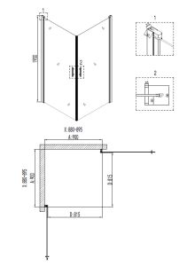 Душевой уголок Niagara Nova NG-6803-08 BLACK 90x90 см