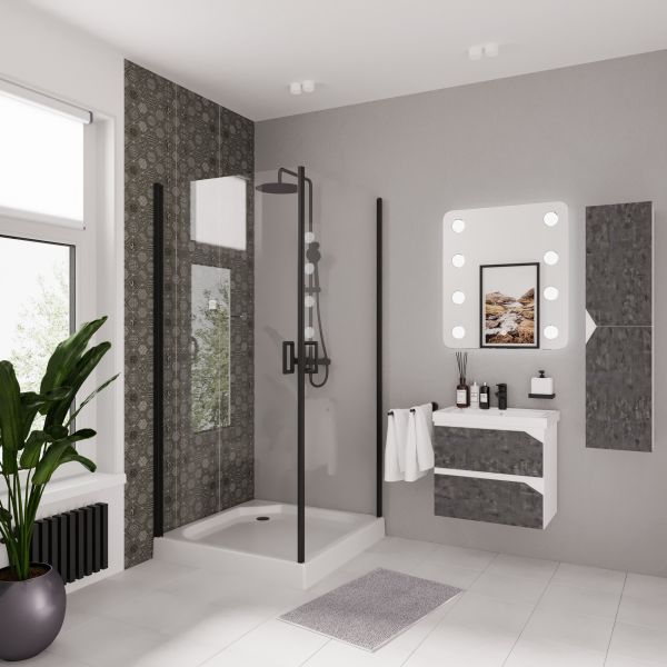 Душевой уголок Niagara Nova NG-6803-08 BLACK 90x90 см