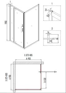 Душевой Уголок NIAGARA NOVA NG- 6601-08 90Х90 см