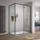 Душевой уголок Vincea Slim-U VSR-2SU9012CLB 120x90 см, профиль матовый черный, стекло прозрачное