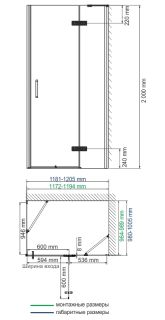 Душевой уголок Wasserkraft Aller 10H10R 120x100 правый Душевой уголок Wasserkraft Aller 10H10R 120x100 правый