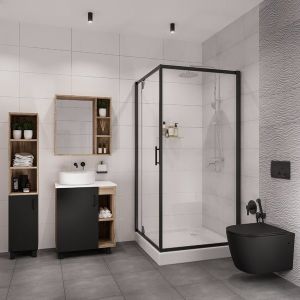 Душевой уголок Niagara Nova NG- 6802-08 BLACK 100x100см
