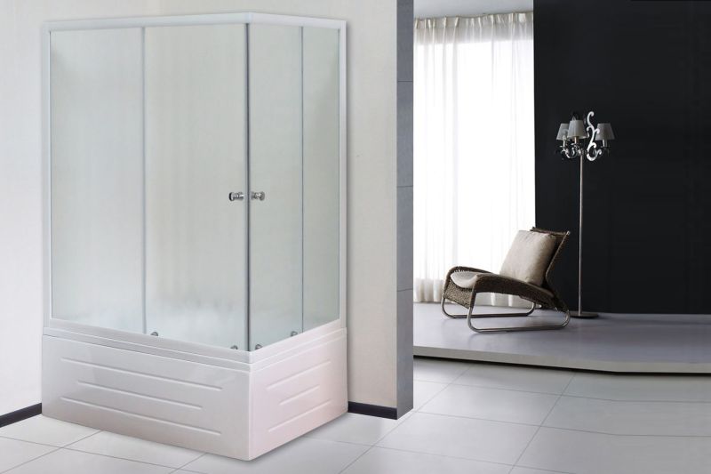 Душевой уголок Royal Bath BP 100x80см левый белый RB8100BP-C-L