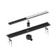 Душевой лоток Timo Drain System DS230210/03 100см с двусторонней панелью plate под плитку чёрный Душевой лоток Timo Drain System DS230210/03 100см с двусторонней панелью plate под плитку чёрный