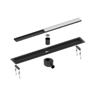 Душевой лоток Timo Drain System DS230207/03 70см с двусторонней панелью plate под плитку чёрный Душевой лоток Timo Drain System DS230207/03 70см с двусторонней панелью plate под плитку чёрный