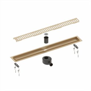 Душевой лоток Timo Drain System DS230107/17 70см с вставкой lines золото матовое Душевой лоток Timo Drain System DS230107/17 70см с вставкой lines золото матовое