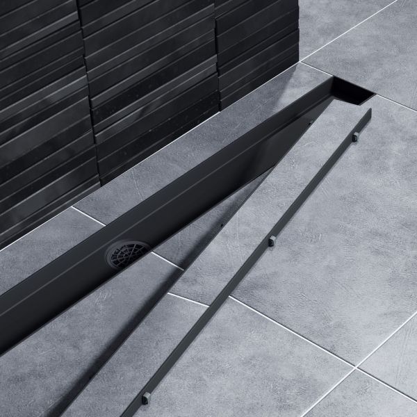 Душевой лоток Timo Drain System DS230208/03 80см с двусторонней панелью plate под плитку чёрный Душевой лоток Timo Drain System DS230208/03 80см с двусторонней панелью plate под плитку чёрный