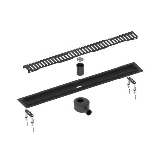 Душевой лоток Timo Drain System DS230108/03 80см с вставкой lines чёрный Душевой лоток Timo Drain System DS230108/03 80см с вставкой lines чёрный