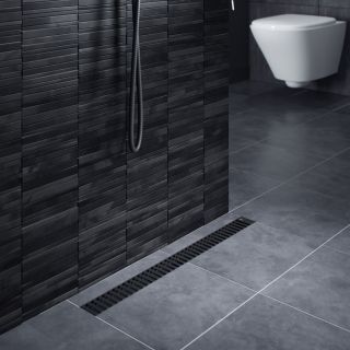 Душевой лоток Timo Drain System DS230108/03 80см с вставкой lines чёрный Душевой лоток Timo Drain System DS230108/03 80см с вставкой lines чёрный