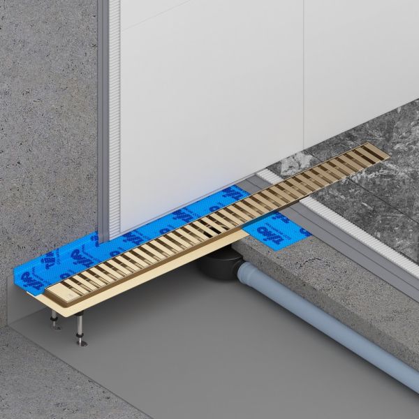 Душевой лоток Timo Drain System DS230108/17 80см с вставкой lines золото матовое Душевой лоток Timo Drain System DS230108/17 80см с вставкой lines золото матовое