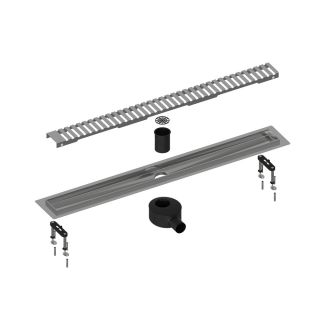 Душевой лоток Timo Drain System DS230109/01 90см с вставкой lines сатин Душевой лоток Timo Drain System DS230109/01 90см с вставкой lines сатин