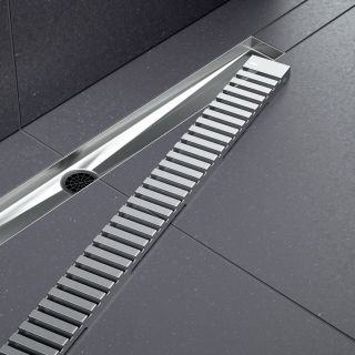 Душевой лоток Timo Drain System DS230109/01 90см с вставкой lines сатин Душевой лоток Timo Drain System DS230109/01 90см с вставкой lines сатин