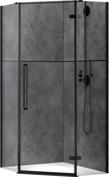 Душевой уголок ABBER Ewiges Wasser 80x80см чёрный AG05080B