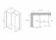 Душевой уголок ABBER Immer Offen AG67128B 120x80 см профиль чёрный стекло прозрачное