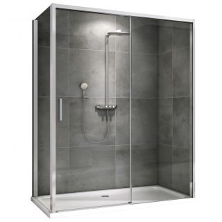 Душевой уголок ABBER Komfort AG93170-S102 170x100 см профиль хром стекло прозрачное