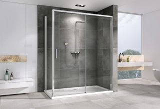 Душевой уголок ABBER Komfort AG93170-S102 170x100 см профиль хром стекло прозрачное