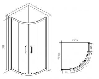 Душевой уголок ABBER Schwarzer Diamant 80x80см чёрный AG01080B Душевой уголок ABBER Schwarzer Diamant 80x80см чёрный AG01080B