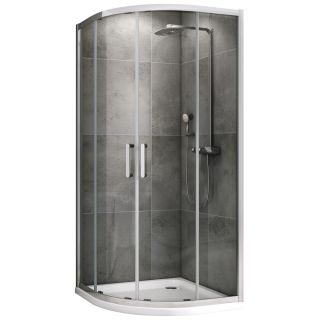 Душевой уголок ABBER Schwarzer Diamant AG01090 90x90 см профиль хром стекло прозрачное