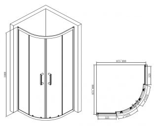 Душевой уголок ABBER Schwarzer Diamant 90x90см чёрный AG01090B Душевой уголок ABBER Schwarzer Diamant 90x90см чёрный AG01090B