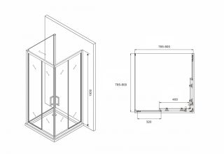Душевой уголок ABBER Schwarzer Diamant 80x80см чёрный AG02080B-S80B Душевой уголок ABBER Schwarzer Diamant 80x80см чёрный AG02080B-S80B