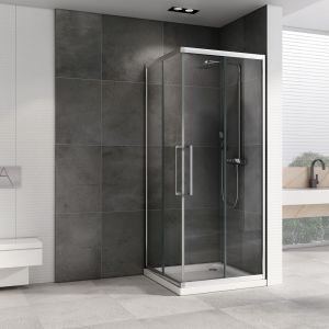 Душевой уголок ABBER Schwarzer Diamant 80x80см хром AG02080H