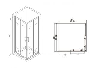 Душевой уголок ABBER Schwarzer Diamant 90x90см чёрный AG02090B Душевой уголок ABBER Schwarzer Diamant 90x90см чёрный AG02090B