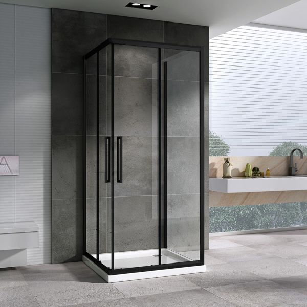 Душевой уголок ABBER Schwarzer Diamant 90x90см чёрный AG02090BH-S90B