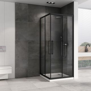 Душевой уголок ABBER Schwarzer Diamant 90x90см чёрный AG02090BH Душевой уголок ABBER Schwarzer Diamant 90x90см чёрный AG02090BH