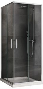 Душевой уголок ABBER Schwarzer Diamant AG021005 100x100см хром