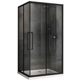 Душевой уголок ABBER Schwarzer Diamant AG02128BH 120x80см профиль чёрный стекло прозрачное