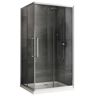 Душевой уголок ABBER Schwarzer Diamant AG02128H 120x80 см профиль хром стекло прозрачное