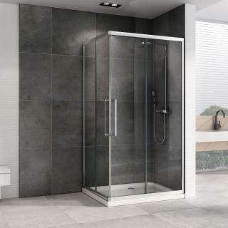 Душевой уголок ABBER Schwarzer Diamant AG02128H 120x80 см профиль хром стекло прозрачное