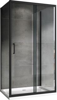 Душевой уголок ABBER Schwarzer Diamant AG30100B-S50B-S50B 100x50см чёрный
