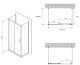 Душевой уголок ABBER Schwarzer Diamant AG30100B-S50B-S50B 100x50см чёрный