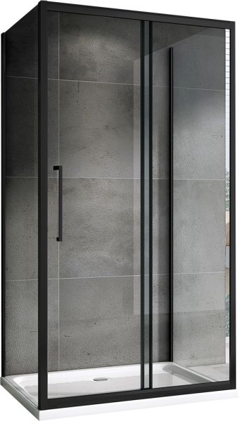 Душевой уголок ABBER Schwarzer Diamant AG30100BH-S75B-S75B 100x75см чёрный