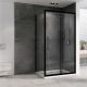 Душевой уголок ABBER Schwarzer Diamant AG30100BH-S85B 100x85 см профиль чёрный стекло прозрачное