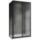 Душевой уголок ABBER Schwarzer Diamant AG30100BMH-S70BM-S70BM 100x70 см профиль чёрный стекло матовое
